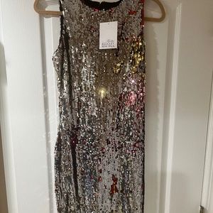 Badgley Mischka sequined cocktail dress